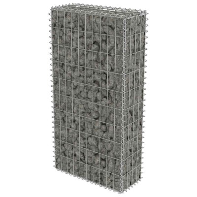 Perete gabion cu capace, 50 x 20 x 100 cm, otel galvanizat foto
