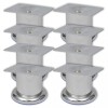 Gossi picioare rotunde de canapea, 8 buc., 60 mm, crom