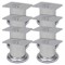 Gossi picioare rotunde de canapea, 8 buc., 60 mm, crom