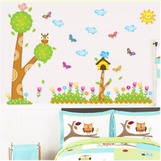 Sticker decorativ Garden Joy autocolant de perete pentru camera copii, 90x60cm foto