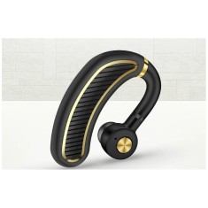 Casca Bluetooth Techstar&reg; K21 Negru/Auriu, Sunet HD, Autonomie Mare, Ultra Usor