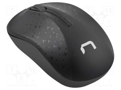 Mouse wireless negru NATEC, USB A, optic, 3 butoane, rază 10m, ergonomic foto