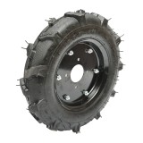 Roata completa 400/10 cu profil cramponat 8PR si janta neagra