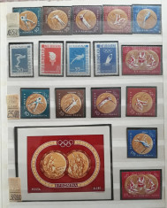 Clasor cu timbre MNH Romania - serii si colite SPORT foto