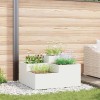 VidaXL Vază pentru Grădină Alb 100 x 100 x 48 cm Oțel 865849