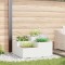 vidaXL Vază pentru Grădină Alb 100 x 100 x 48 cm Oțel 865849