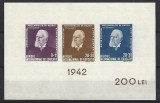 Romania 1942 - Lp 148 - Titu Maiorescu - colita nedantelata - MNH***, Nestampilat