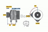 Generator / Alternator VW NEW BEETLE (9C1, 1C1) (1998 - 2010) BOSCH 0 986 047 250