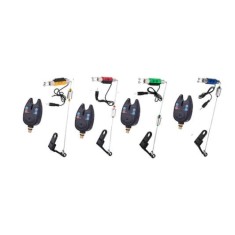 Set 4 Senzori pescuit,,Avertizori pescuit 4 Swingeri Luminosi , conectare la mufa jack