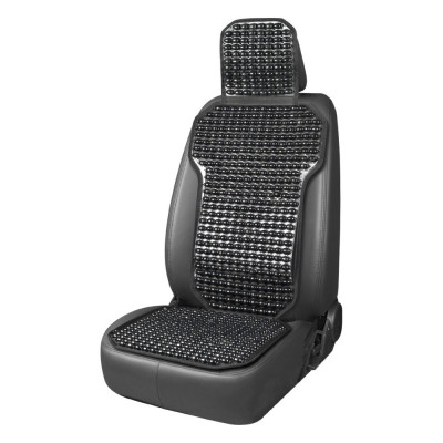 Husa scaun auto cu bile de masaj, suport lombar si tetiera, dimensiuni 126 x 44 cm, culoare Neagra FAVLine Selection foto