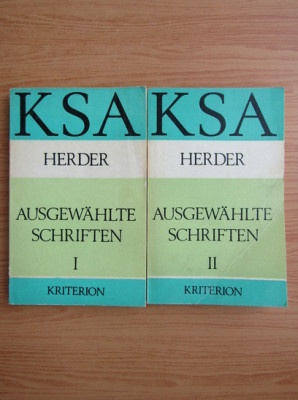 Ausgewahlte schriften 2 volume / Johann Gottfried Herder foto