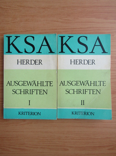 Ausgewahlte schriften 2 volume / Johann Gottfried Herder