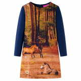 Gossi rochie pentru copii cu maneci lungi, bleumarin, 116
