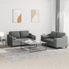 VidaXL Set de canapele cu perne, 2 piese, gri &icirc;nchis, material textil 3201819