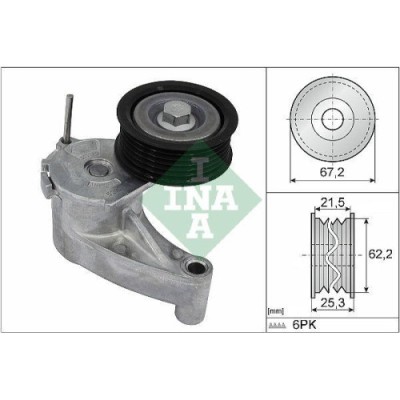 Intinzator curea Volvo S60 2, S60 3, S90 2, V60 1, V60 2, V90 2 Estate, Xc60 1 Suv, Xc60 2, Xc90 2, 2.0 Polestar, T6, INA foto