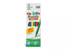 Creioane plastifiate Carioca Plastello set 6 buc foto