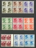 Cumpara ieftin ROMANIA 1935 LP 112 REGELE CAROL II BLOCURI DE 4 TIMBRE MNH