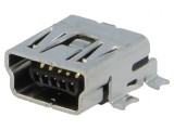 Soclu USB B Mini pentru PCB SMT 5 Pin Orizontal