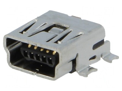 Soclu USB B Mini pentru PCB SMT 5 Pin Orizontal foto