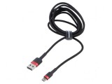 Cablu USB 2.0 High Speed 1m Negru Textile 2.4A, Baseus