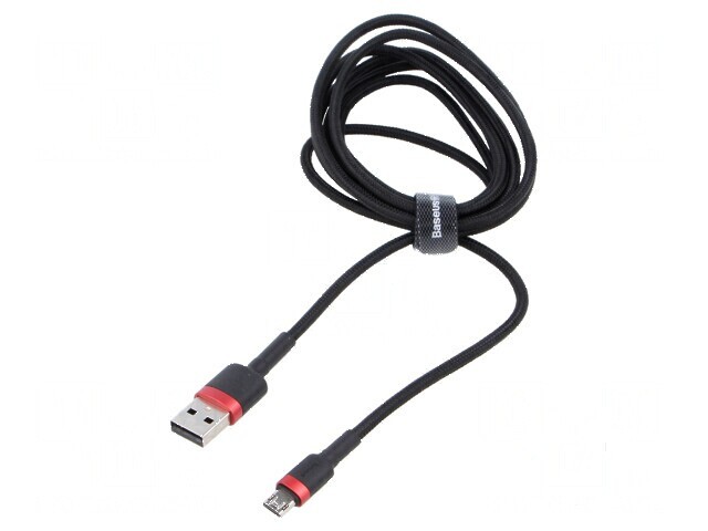 Cablu USB 2.0 High Speed 1m Negru Textile 2.4A