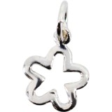 Pandantiv din argint 925 jolie silver, model floare contur, 15 x 10 mm, 0.5 g