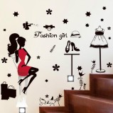 Cumpara ieftin Sticker decorativ, Fashion girl 105cm, 1322ST, Oem
