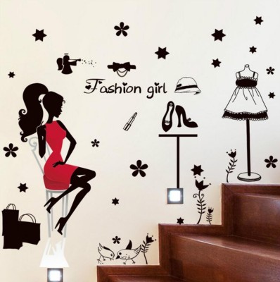 Sticker decorativ, Fashion girl 105cm, 156STK foto