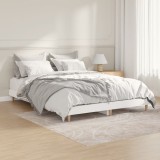 VidaXL Cadru de pat, alb ,135x190 cm, lemn prelucrat