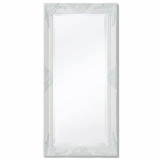 vidaXL Oglindă verticală &icirc;n stil baroc, 100 x 50 cm, alb