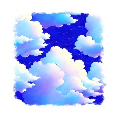 Sticker decorativ Nori, Albastru, 55 cm, 11295ST foto