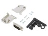 Conector D-Sub 15 pini tata, negru, ENCITECH, pentru montare pe cablu, lipire