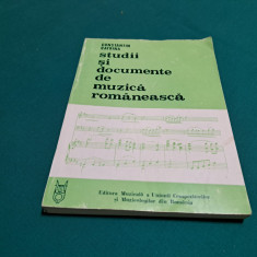 STUDII ȘI DOCUMENTE DE MUZICĂ ROMÂNEASCĂ / CONSTANTIN CATRINA / VOL.II /1994 *