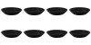 Set 8 Farfurii Supa Opal Negru Vervo.Ro, 20cm, Vesela Rezistenta, Design Elegant, Utilizare Zilnica, Servire Profesionala