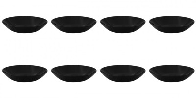 Set farfurii 8 piese pentru supa, opal negru, diametru 20 cm foto