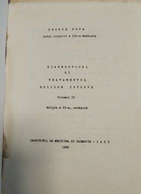 DIAGNOSTICUL SI TRATAMENTUL BOLILOR INTERNE Vol. 1-2 Editia a II-a foto