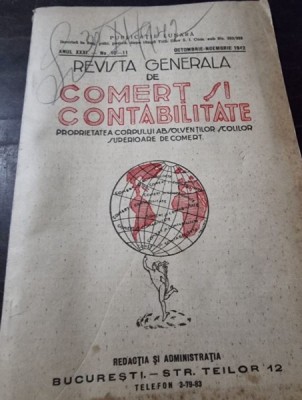 Revista generala de Comert si Contabilitate Anul XXXI Nr. 10-11 Octombrie-Noiembrie 1942 foto