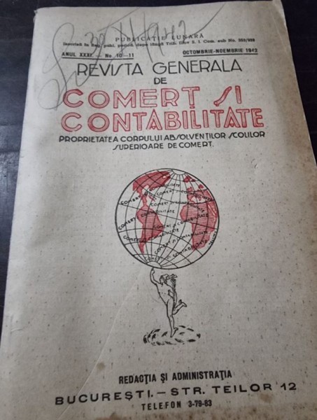 Revista generala de Comert si Contabilitate Anul XXXI Nr. 10-11 Octombrie-Noiembrie 1942