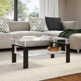 Cumpara ieftin Masă cafea, gri și transparent, 95x55x40 cm, sticlă securizată