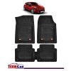 Covorase Auto TeamCar&reg; Tip Tavita Compatibile Renault Clio IV Hatchback (2012-2019) Negru Material Rezistent, Cauciuc
