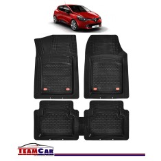 Covorase Auto TeamCar&reg; Tip Tavita Compatibile Renault Clio IV Hatchback (2012-2019) Negru Material Rezistent