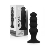 Plug Anal BLACK&amp;SILVER SCOTT, din silicon, 12.5 cm