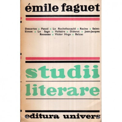 Emile Faguet - Studii literare - 122528 foto