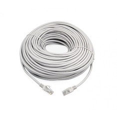 Cablu UTP Retea, Gri, Ethernet Cat 5e, 30m Lungime, Conector RJ45