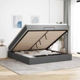 VidaXL Cadru pat otoman cu saltea țesătură gri &icirc;nchis 180x200 cm
