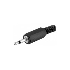 Mufa Jack audio 2.5 mm mono tata cu protectie cablu plastic Goobay