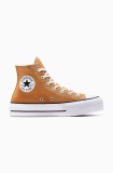 Converse tenisi Chuck Taylor All Star Lift femei, culoarea galben, A11537C