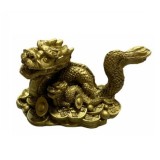 Dragon cu monede si pepite din rasina 8.5x7cm, model FS504
