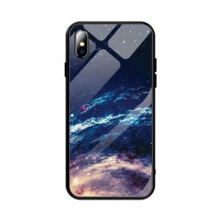 Husa iPhone XS / X Cu Spate Din Sticla Multicolora foto