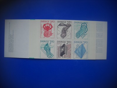 HOPCT TIMBRE SUEDIA MNH 940 PRODUSE EXPORT-BLOC CARNET-6 VALORI 1984-NESTAMPILAT foto
